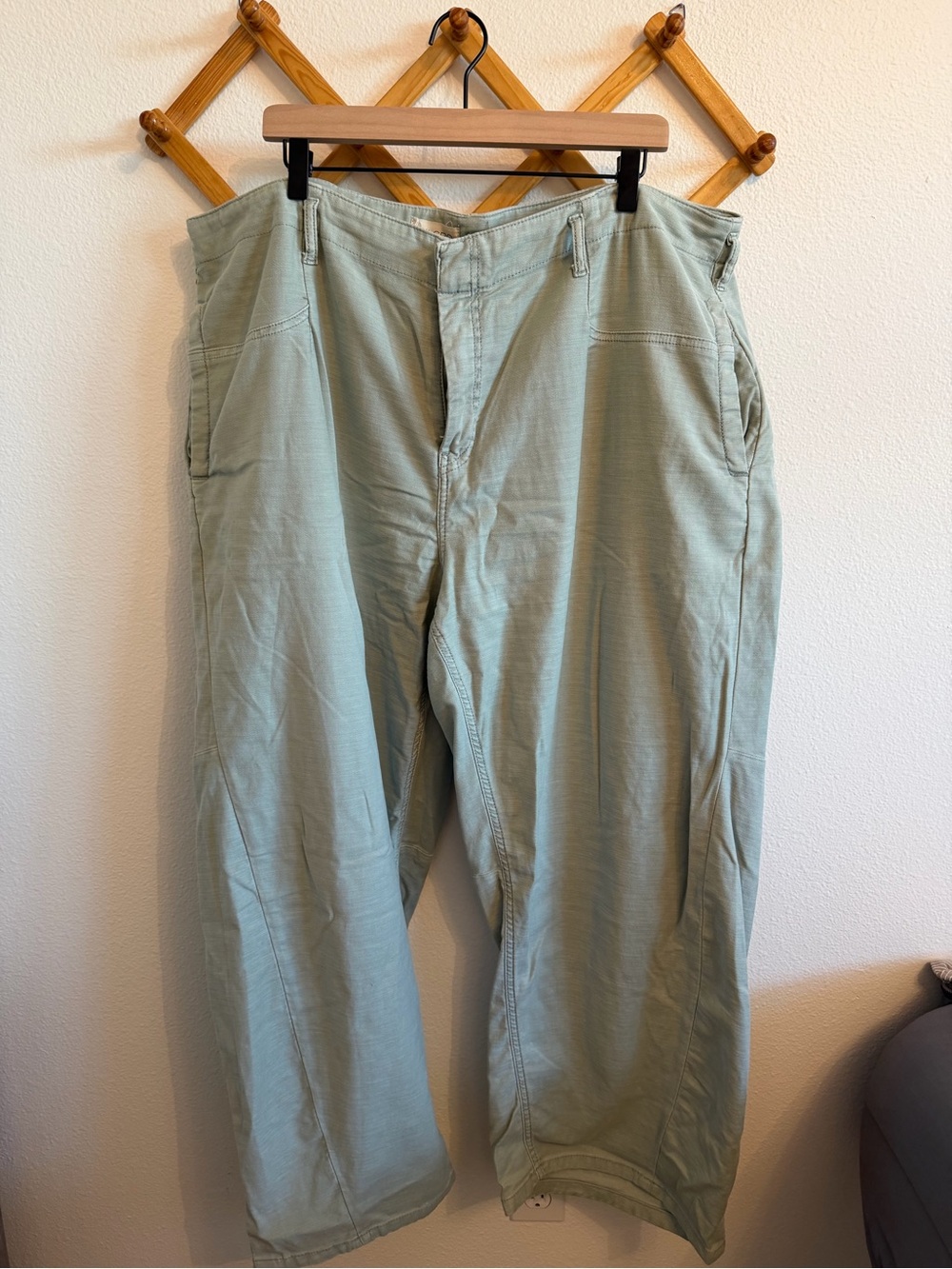 Pilcro Anthropologie Plus Size 20W Sage Green Utility Wide Leg Pants